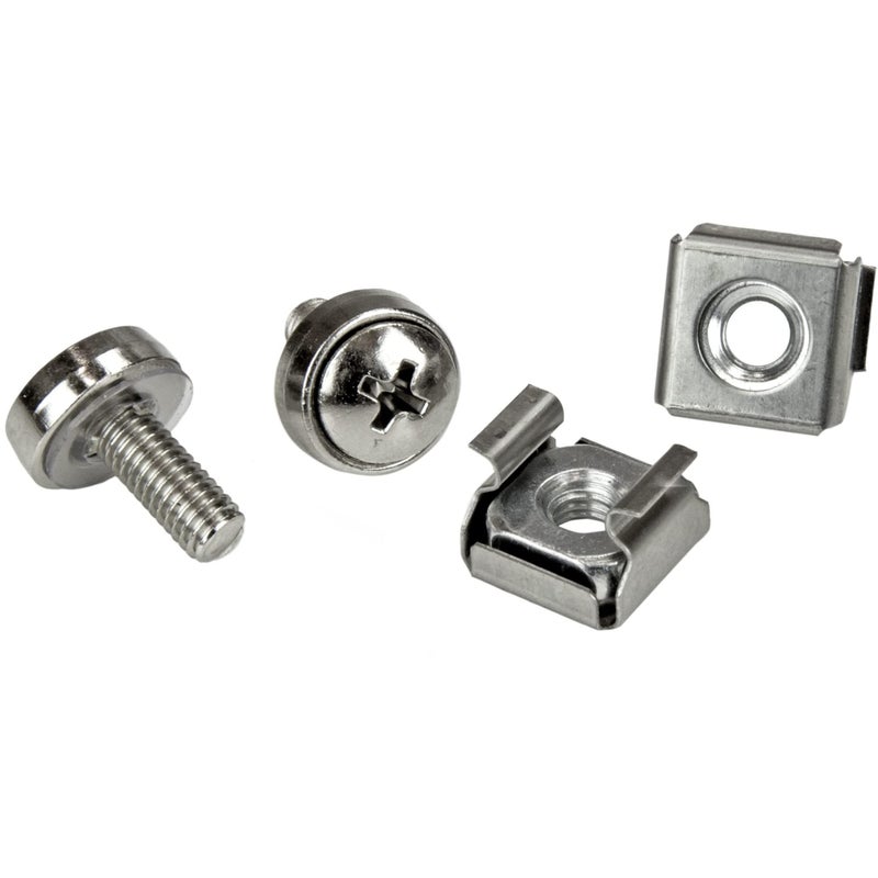 Startech.com StarTech 20Pack M5 12mm Screws Square Hole Cage Nuts and Installation Tool Hardware Mounting Kit for 19 or 10 Server Racks Cabinets and Enclosures Silver TAA - Image 2