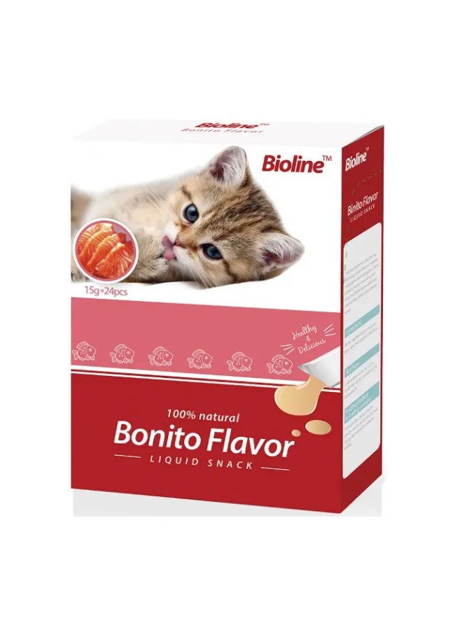بايولاين مكافآت بيولاين للقطط ١٥ غ × ٢٤ [نكهة - بونيتو]