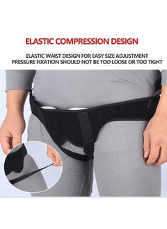 Ocean Hernia Belt Truss for Single/Double Inguinal or Sports Hernia, Hernia Support Brace for Men for Women Pain Relief Recovery Strap with 2 Removable Compression Pads Comfortable Material （Black, L）  - Image 2
