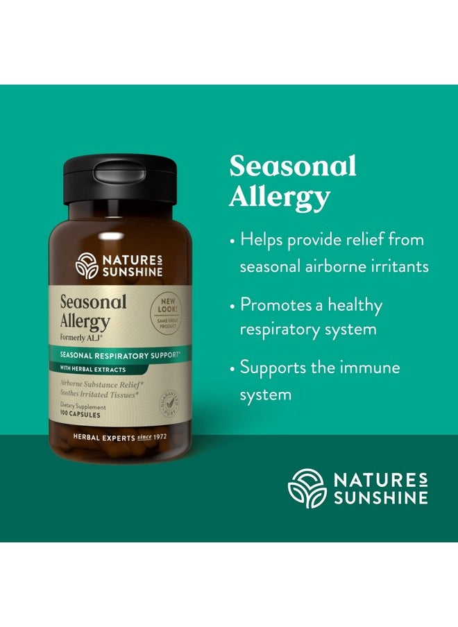 Nature's Sunshine - Seasonal Allergy 100 Capsules ; Herbal Respiratory Supplement Helps Support The Body During Seasonal Changes - Image 1