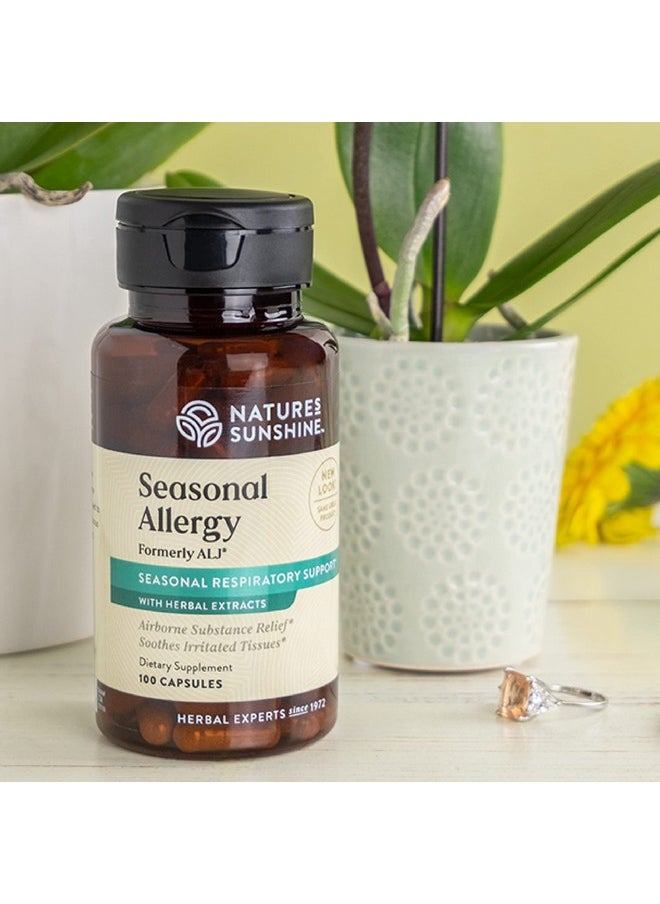 Nature's Sunshine - Seasonal Allergy 100 Capsules ; Herbal Respiratory Supplement Helps Support The Body During Seasonal Changes - Image 1