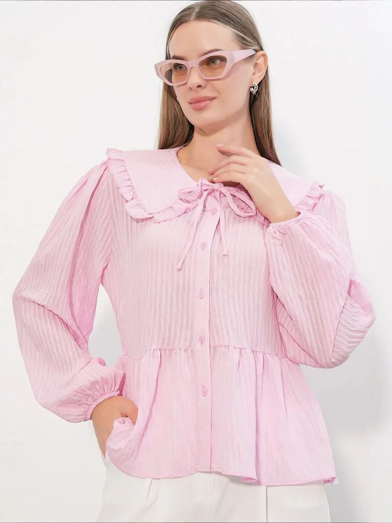 BDART Women’s Viscose-blend Blouse With Baby Collar