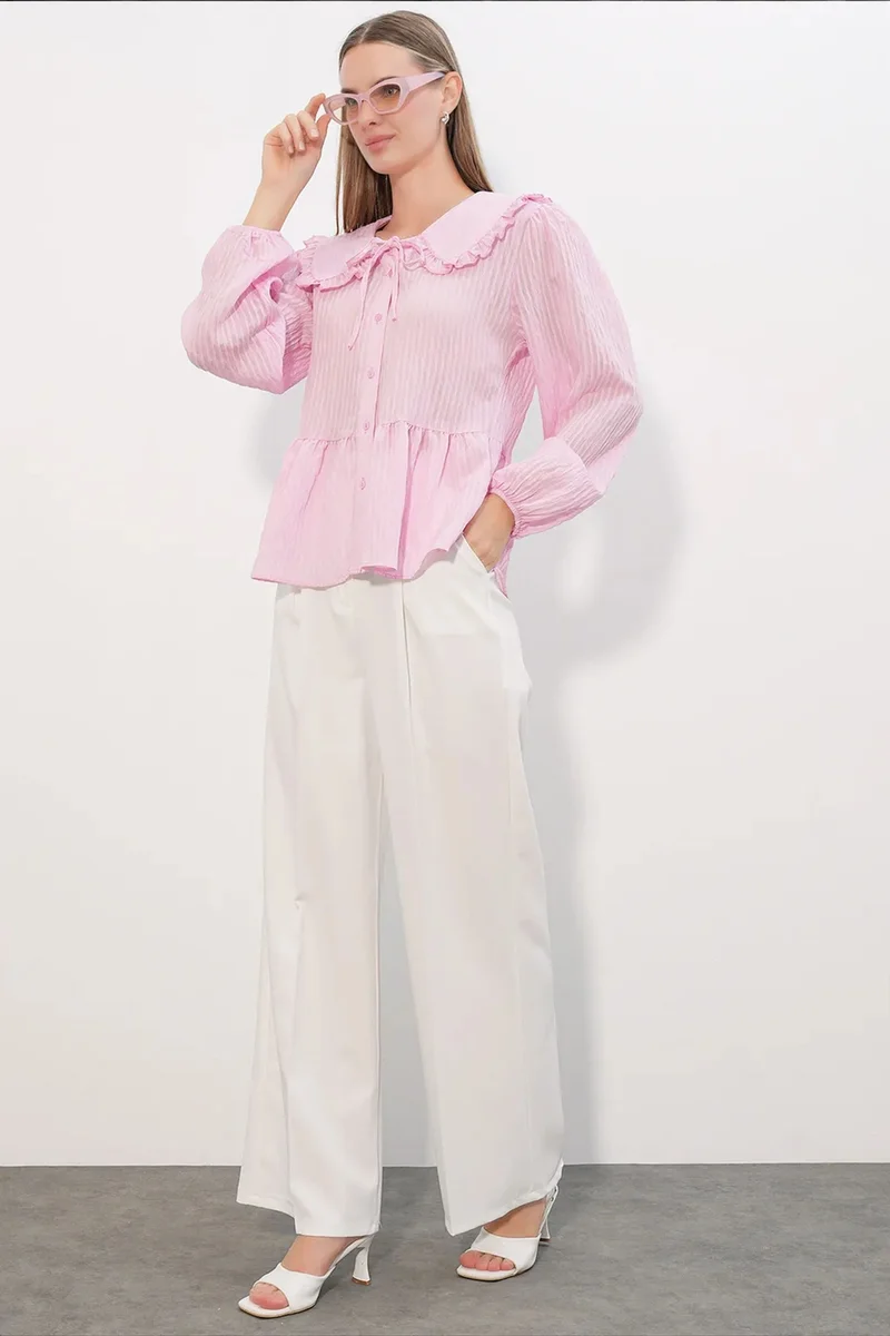 بيغ دارت BDART Women’s Viscose-blend Blouse With Baby Collar