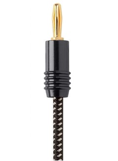 Monoprice Premium Braided Speaker Wire 14AWG - With Gold Plated Banana Plug Connectors - Affinity Series, 1 Pack, 6 Foot Red/Black  - Image 3