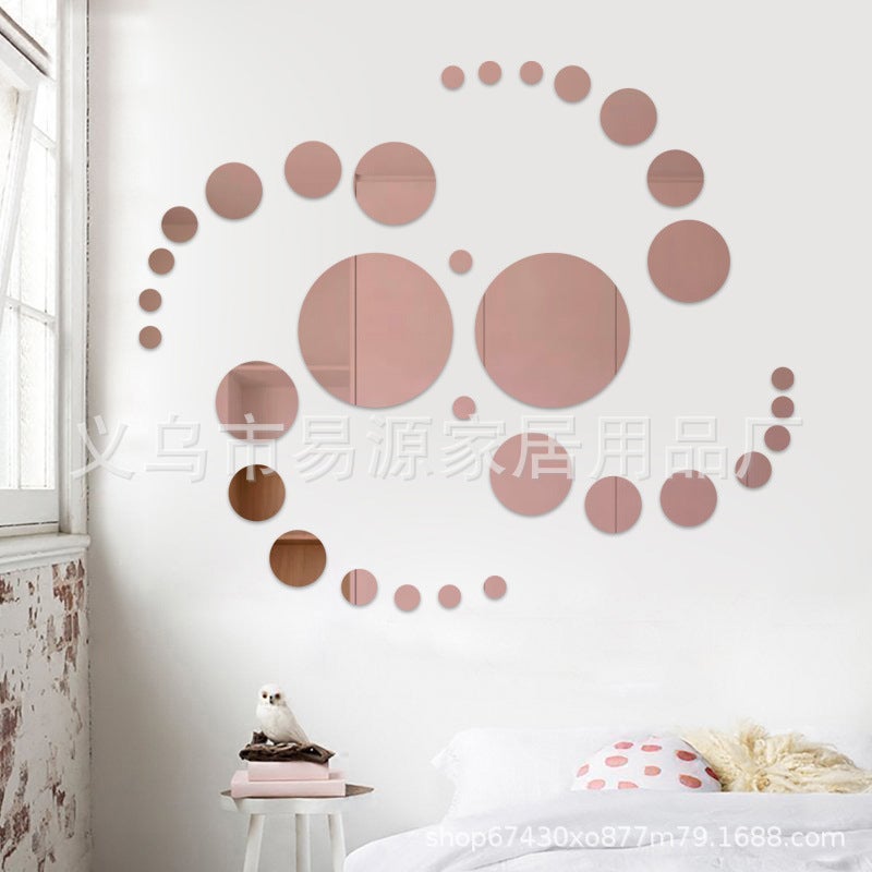 Old New Mirror Wall Stickers 32 Circle Self-Adhesive Factory Store Direct Sales Large, Medium, Small Three Sizes Available - Image 4