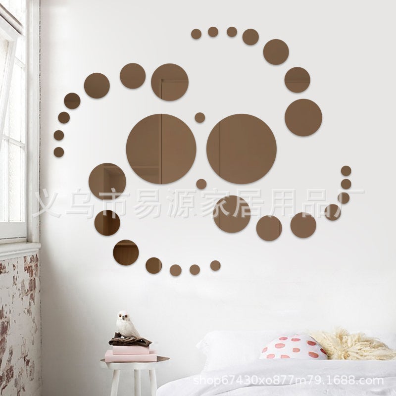 Old New Mirror Wall Stickers 32 Circle Self-Adhesive Factory Store Direct Sales Large, Medium, Small Three Sizes Available - Image 1