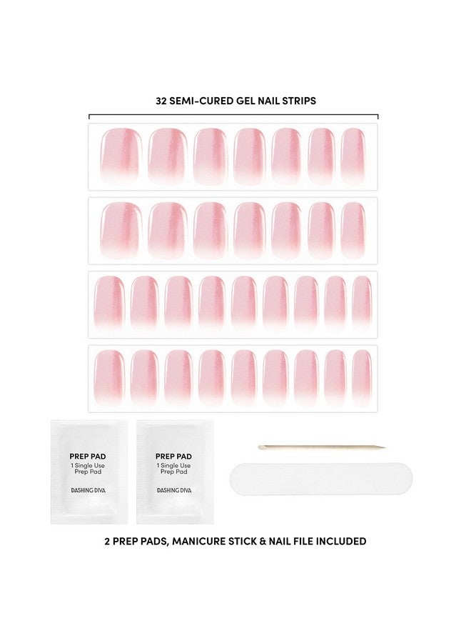 داشينج ديفا شرائط أظافر لامعة - جيلي جليز | تعمل مع أي مصباح أظافر LED | شرائط أظافر جل شبه معالجة، مقاومة للتشقق، تدوم طويلاً | تحتوي على 34 لفافة أظافر بجودة الصالون، 2 وسادة تحضير، 1 مبرد أظافر - Image 2