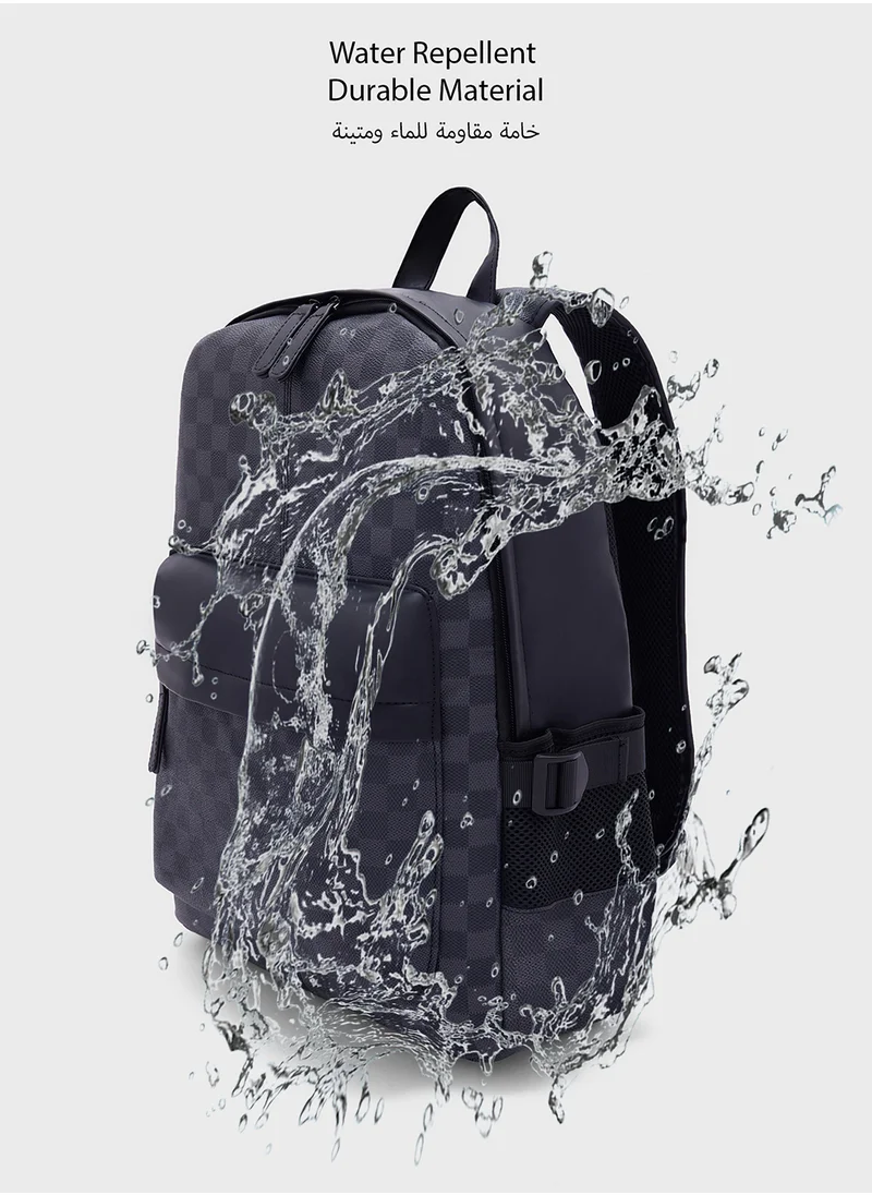 روبرت وود Check Print Casual Backpacl
