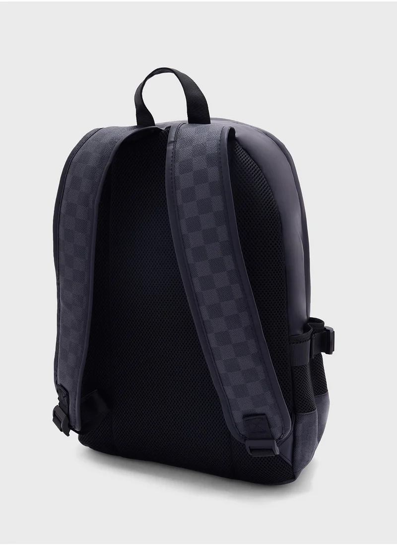 روبرت وود Check Print Casual Backpacl