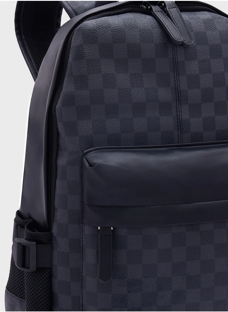 روبرت وود Check Print Casual Backpacl