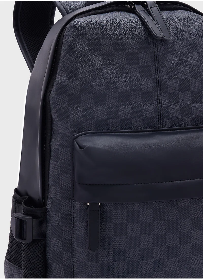 روبرت وود Check Print Casual Backpacl