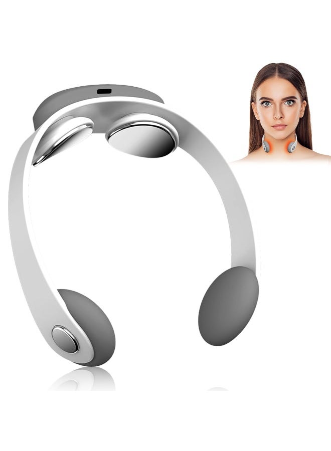 جهاز تدليك للرقبة مع خاصية النبض وخمس مستويات شدة مع تدفئة، لتحفيز نقاط الوخز، مثالي للمنزل والمكتب والسفر - Image 1