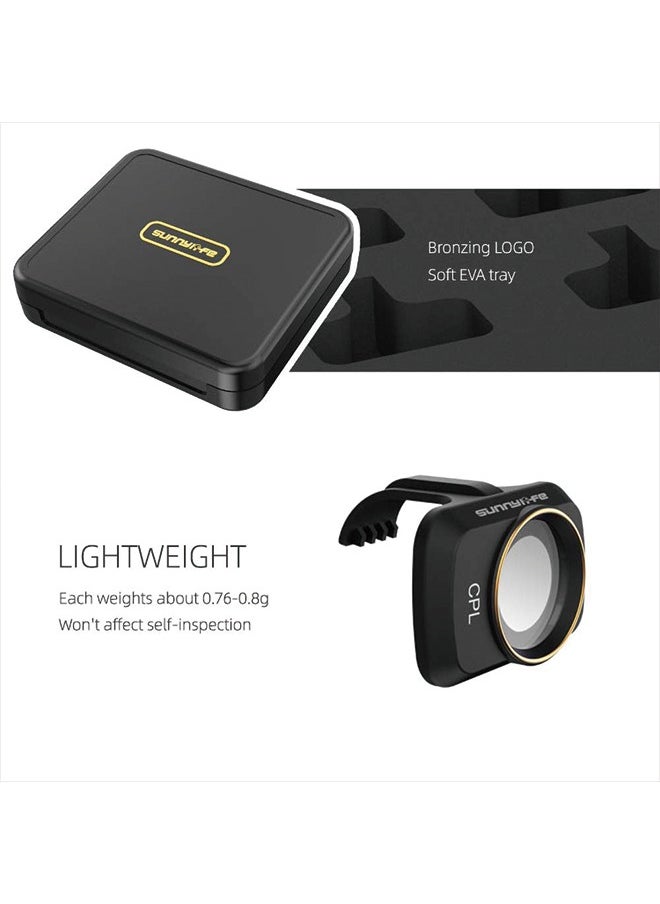 Sunnylife - Lens Filter Set Compatible with DJI Mini 4K/Mini 2/Mavic Mini/Mini SE/Mini 2 SE Accessories 6Pcs Filter Combo Multi Coated Filters Camera Lens (CPL MCUV ND4 ND8 ND16 ND32) - Image 1