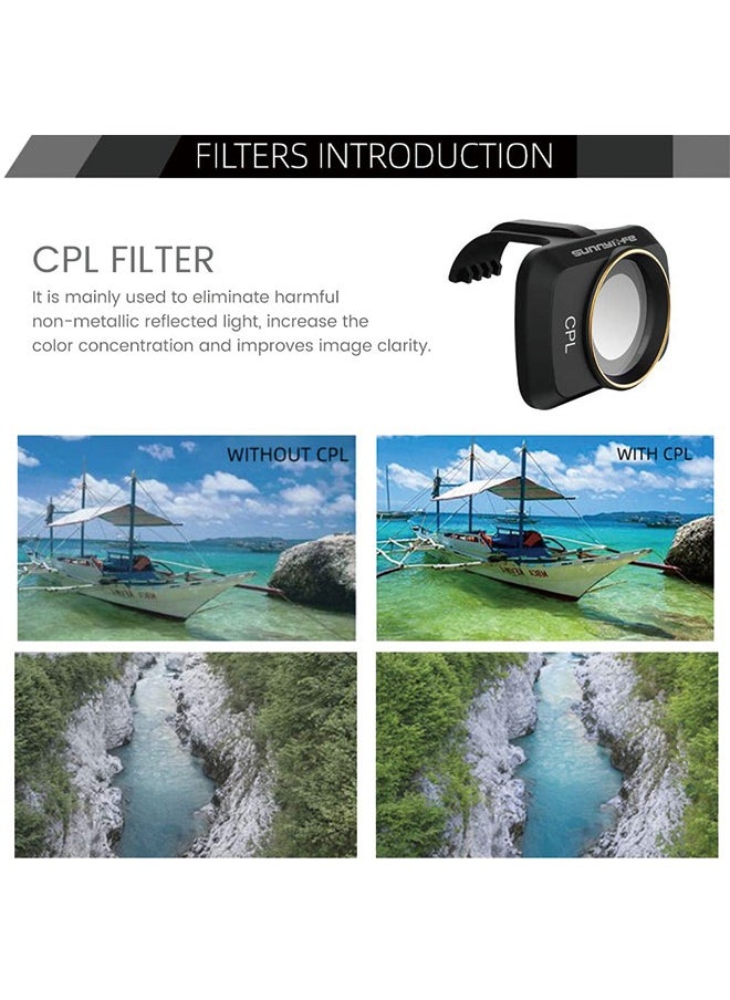 Sunnylife - Lens Filter Set Compatible with DJI Mini 4K/Mini 2/Mavic Mini/Mini SE/Mini 2 SE Accessories 6Pcs Filter Combo Multi Coated Filters Camera Lens (CPL MCUV ND4 ND8 ND16 ND32) - Image 1