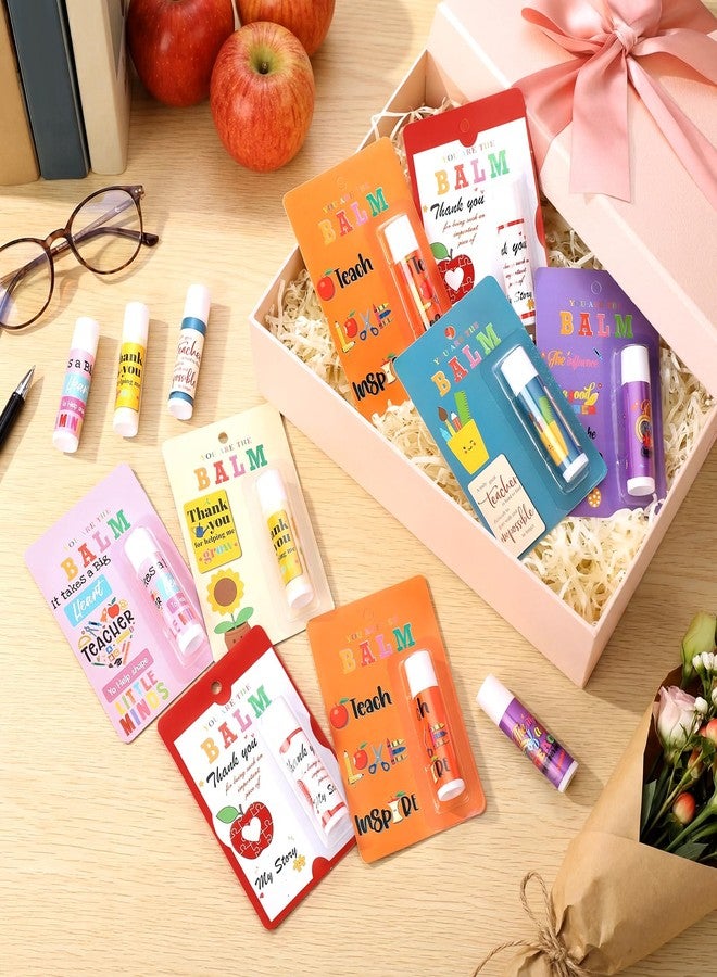 Leelosp 12 Sets End of the Year Teacher Gifts You Are the Balm Lip Balm Bulk with Inspiring Card Back to School Small Appreciation Gifts for Teacher Staff Student School Classroom - Image 3