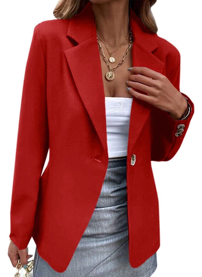Generic 2022 Womens Casual Long Sleeve Blazer Black  - Image 2