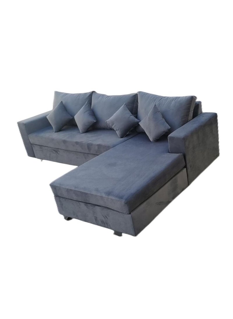 AAF FURNITURE New Designs Light Luxury Modern L Shape Fabric Sofa Furniture for Livingroom Without Pillow 5 Seaters Grey 300x195x50  - Image 3