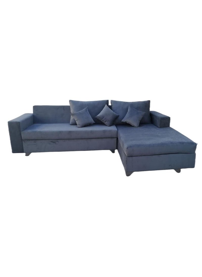AAF FURNITURE New Designs Light Luxury Modern L Shape Fabric Sofa Furniture for Livingroom Without Pillow 5 Seaters Grey 300x195x50  - Image 1