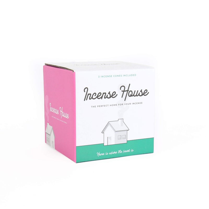 Gift Republic Charming Ceramic House Incense Burner with Smoke-Chimney | Aromatherapy Decor with 3 Sandalwood Cones & Resting Dish | Ideal Housewarming Gift - Image 3