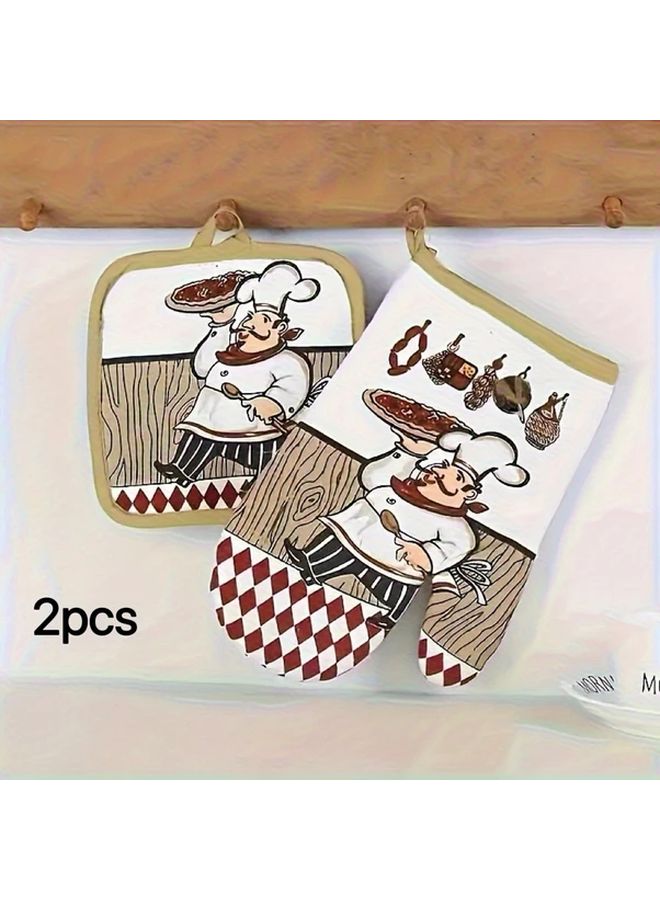 Sunflower Kitchen Gloves Set Of 2 Dishwasher Washable Comfortable Polyester Hand Guard - Image 2