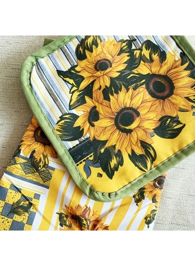 Sunflower Kitchen Gloves Set Of 2 Dishwasher Washable Comfortable Polyester Hand Guard - Image 5