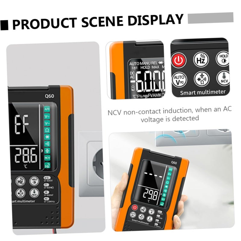 Digital Multimeter Portable Ohm Volt Tester Auto Range Electrician Tool Screen Display - Image 4