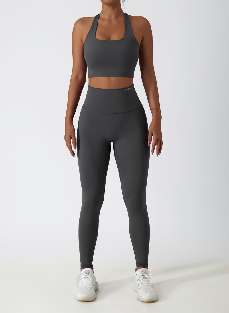 KAWN.YOGA Womens Halterneck Sports Bra - Image 1