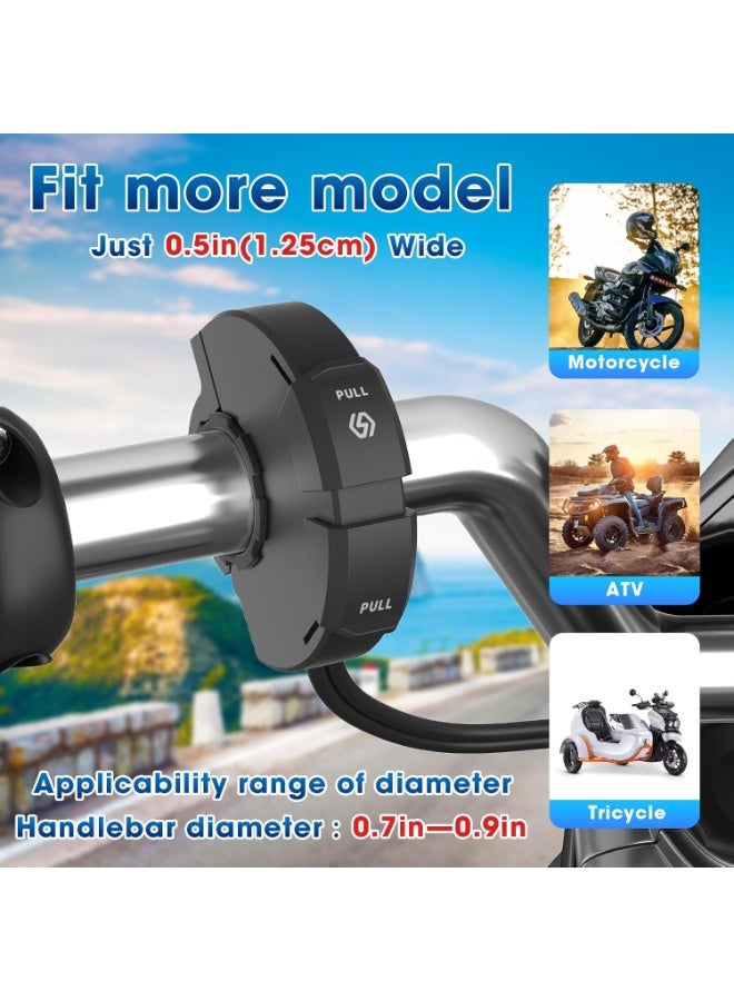 M MIAOYAN Motorcycle Phone Charger — 30W PD Type-C + 18W USB Fast Charging, Ultra-Slim SAE-to-USB Adapter, IP65 Waterproof, Motorcycle Accessory for Phones & Tablets - Image 3