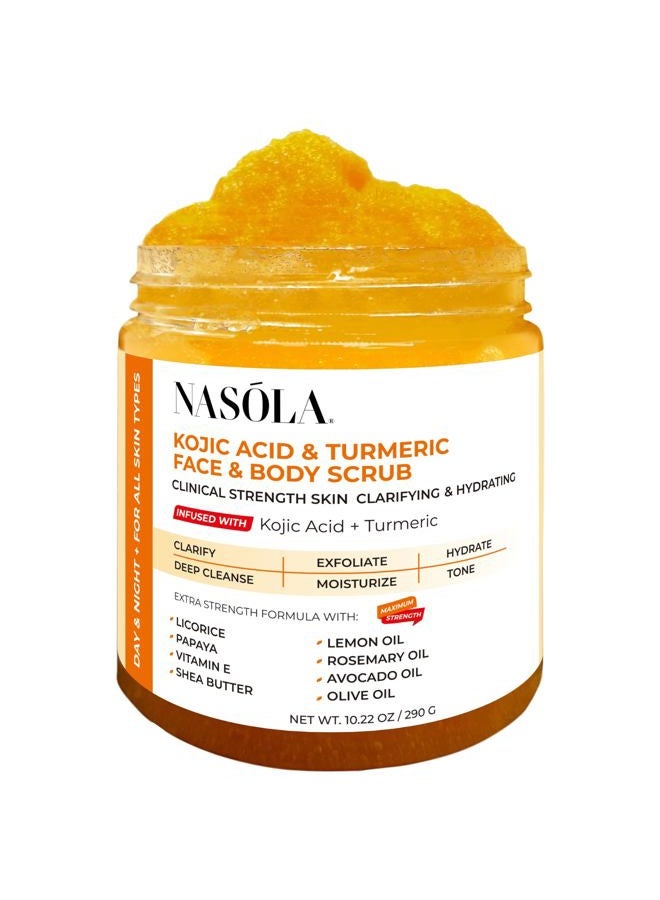 Nasola مقشر الوجه والجسم بحمض الكوجيك والكركم - Image 1