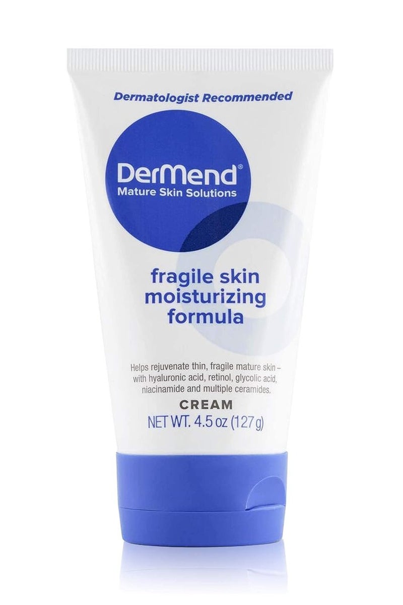 dermend Specialized Fragile Skin Moisturizing Cream: Formula to Restore & Rejuvenate - Daily Anti Wrinkle Cream for Firming & Strengthening Thin, Aging Skin - 4.5 Oz Tube - Image 1