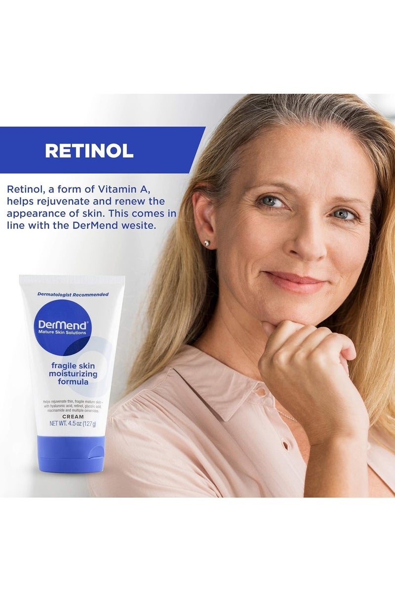 dermend Specialized Fragile Skin Moisturizing Cream: Formula to Restore & Rejuvenate - Daily Anti Wrinkle Cream for Firming & Strengthening Thin, Aging Skin - 4.5 Oz Tube - Image 4