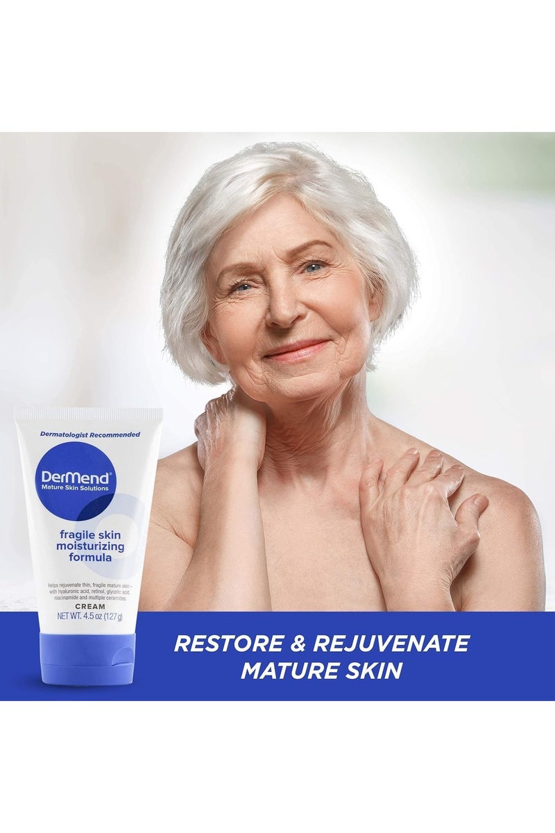 dermend Specialized Fragile Skin Moisturizing Cream: Formula to Restore & Rejuvenate - Daily Anti Wrinkle Cream for Firming & Strengthening Thin, Aging Skin - 4.5 Oz Tube - Image 5