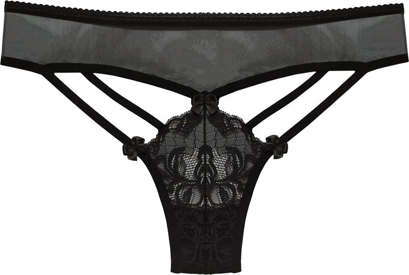 Liona Fantasy Underwear Open Top Black Color Women Fantasy Panties Underwear - Image 1