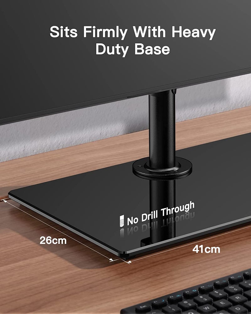 ErGear Dual Screen PC Mount for 13-32 Inch Screen with Solid Construction, Smooth Motion Base, Screen Support ±45° Tilt, 180° Tilt, 360° Rotation, Maximum Weight 8 kg - Image 2