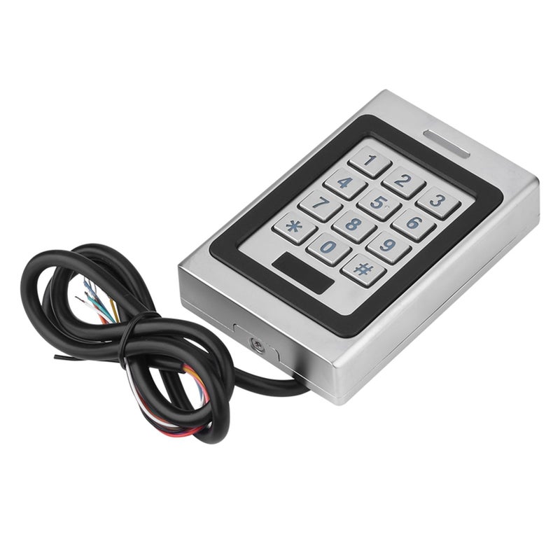 جهاز تحكم في الوصول إلى الباب ببطاقة RFID نظام أمان لوحة مفاتيح سلكي IP67 مقاوم للمطر ومقاوم للتخريب علبة معدنية فضي - Image 4