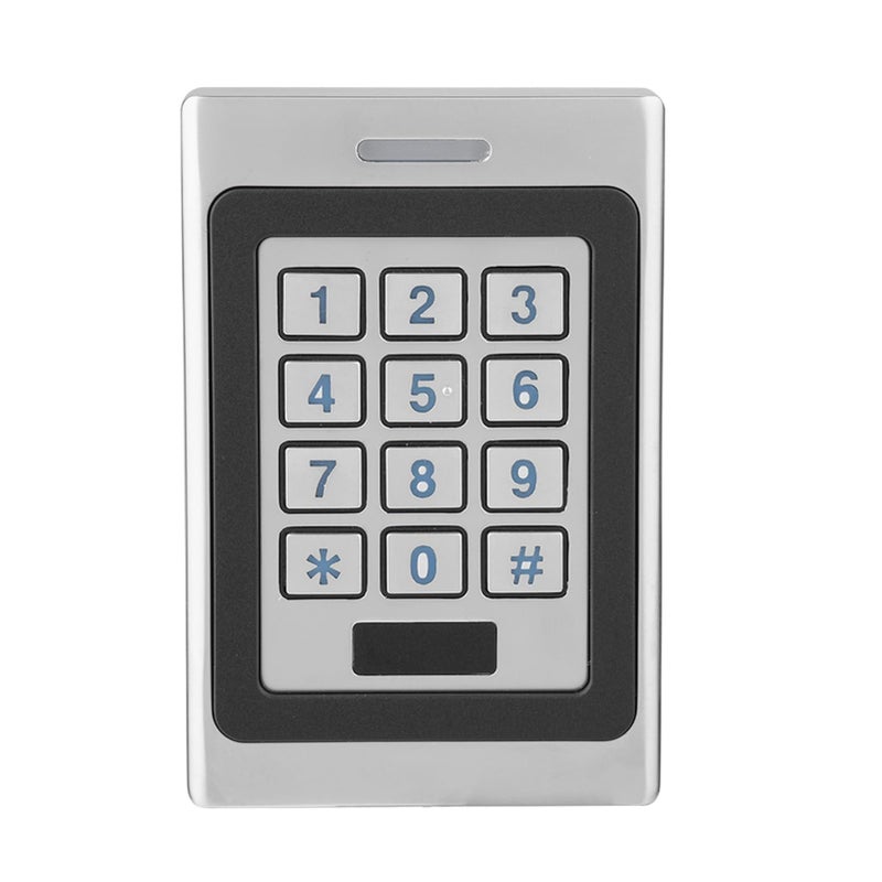 جهاز تحكم في الوصول إلى الباب ببطاقة RFID نظام أمان لوحة مفاتيح سلكي IP67 مقاوم للمطر ومقاوم للتخريب علبة معدنية فضي - Image 5