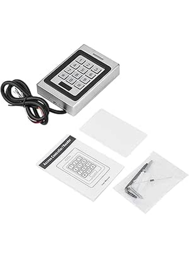 جهاز تحكم في الوصول إلى الباب ببطاقة RFID نظام أمان لوحة مفاتيح سلكي IP67 مقاوم للمطر ومقاوم للتخريب علبة معدنية فضي - Image 1