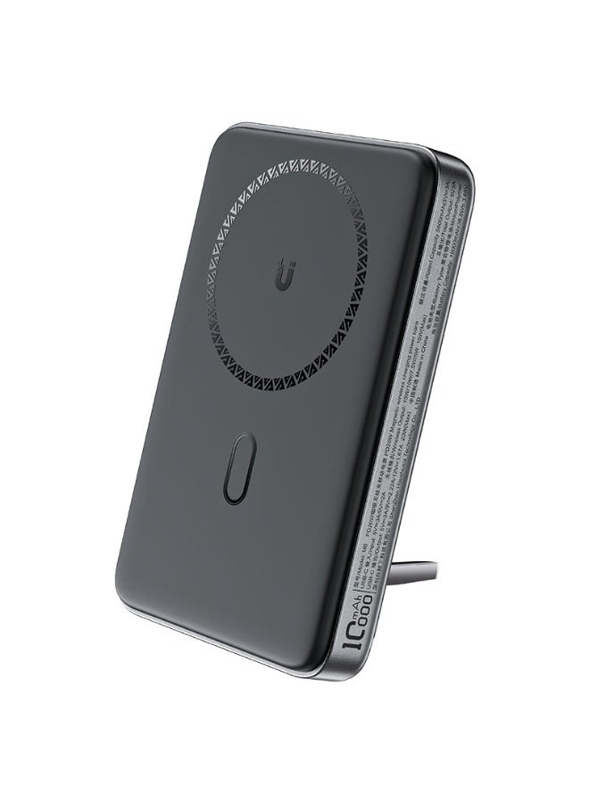 ACEFAST Power Bank 10000 Mah Magnetic Wireless Charger Fast Charging PD20W, USB-C Port, Foldable stand, LED indicator, Fast Charging - Black - Image 1