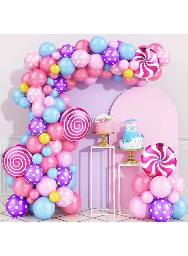 99PCS Baby Birthday Party Decoration Pink Blue Purple Balloon Arch Garland Set Perfect for Graduation Baby Shower Birthday Bachelorette Party Backdrop Decoration - Image 1