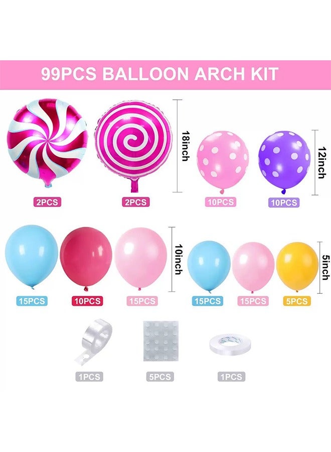 99PCS Baby Birthday Party Decoration Pink Blue Purple Balloon Arch Garland Set Perfect for Graduation Baby Shower Birthday Bachelorette Party Backdrop Decoration - Image 4