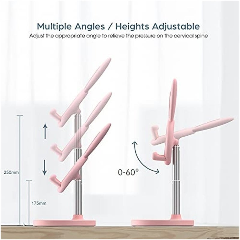 Levesica Phone Stand Angle Height Adjustable Bunny Phone Stand for Desk Pink - Image 3