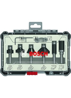 BOSCH Bosch Professional 6 Pcs Router Bit Set With Trim Edging Bits 8Mm Shank Bits Suitable For Gof 130 Router  - Image 1