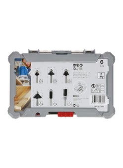 BOSCH Bosch Professional 6 Pcs Router Bit Set With Trim Edging Bits 8Mm Shank Bits Suitable For Gof 130 Router  - Image 3