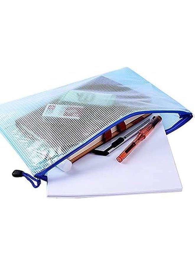 إي سي في في 12 قطعة من الحقيبة الشبكية ذات السحاب وحقائب الألغاز وحقيبة الألغاز لتنظيم تخزين الحروف مقاس A4 وحقائب ملفات بسحاب لألعاب الطاولة المدرسية واللوازم المكتبية 29 × 21 سم - Image 4