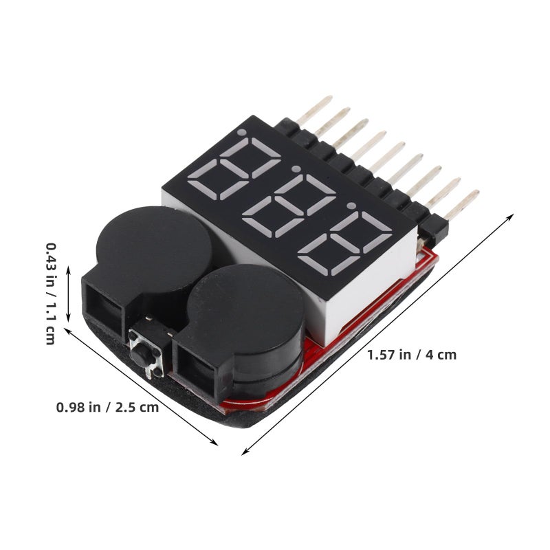 Lipo Battery Voltage Tester with Buzzer Alarm Low Voltage Alert for RC Models - Image 3