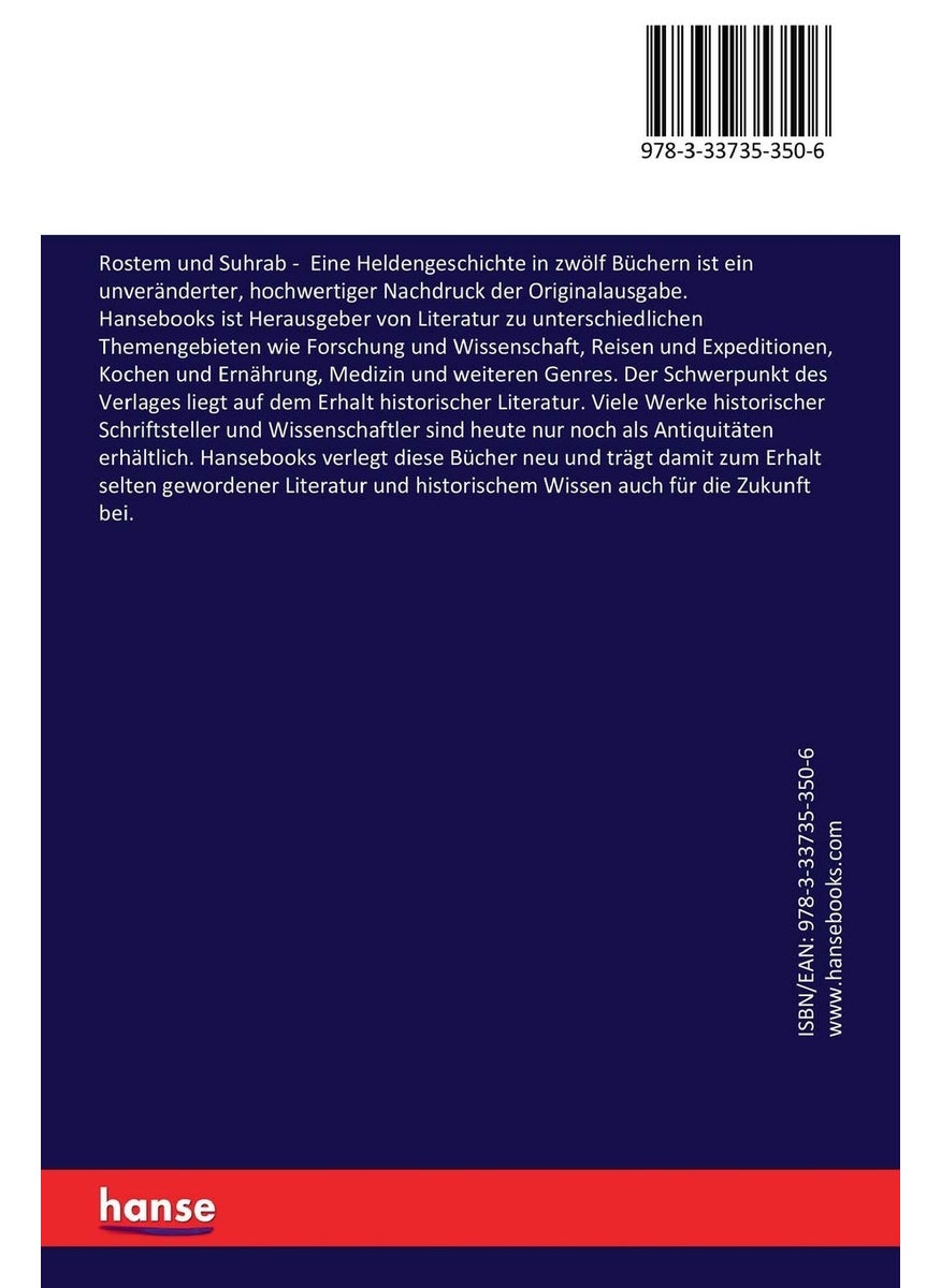 Rostem und Suhrab: Eine Heldengeschichte in zwölf Büchern  - Image 2