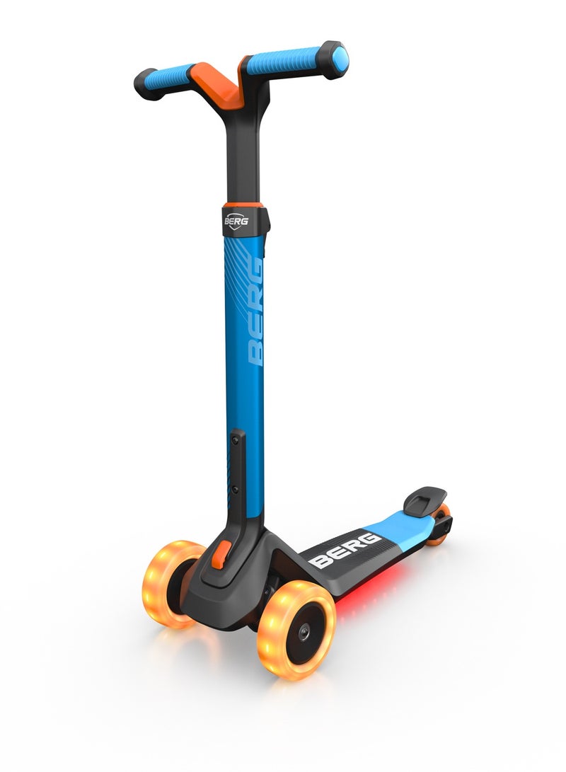 Berg BERG Nexo Foldable LED Scooter for Kids - Adjustable Handlebar, Non-Slip Deck, Light-Up Wheels - Ideal for Ages 2-12, Blue - Image 1