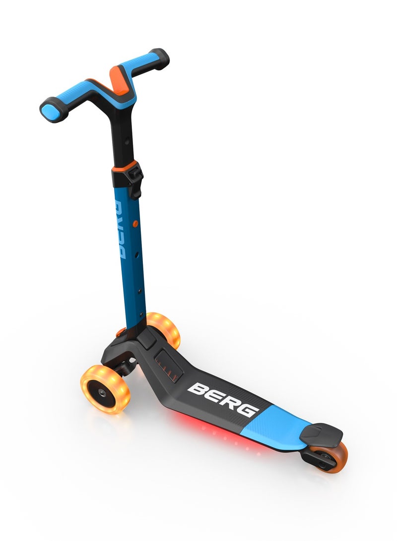 Berg BERG Nexo Foldable LED Scooter for Kids - Adjustable Handlebar, Non-Slip Deck, Light-Up Wheels - Ideal for Ages 2-12, Blue - Image 2