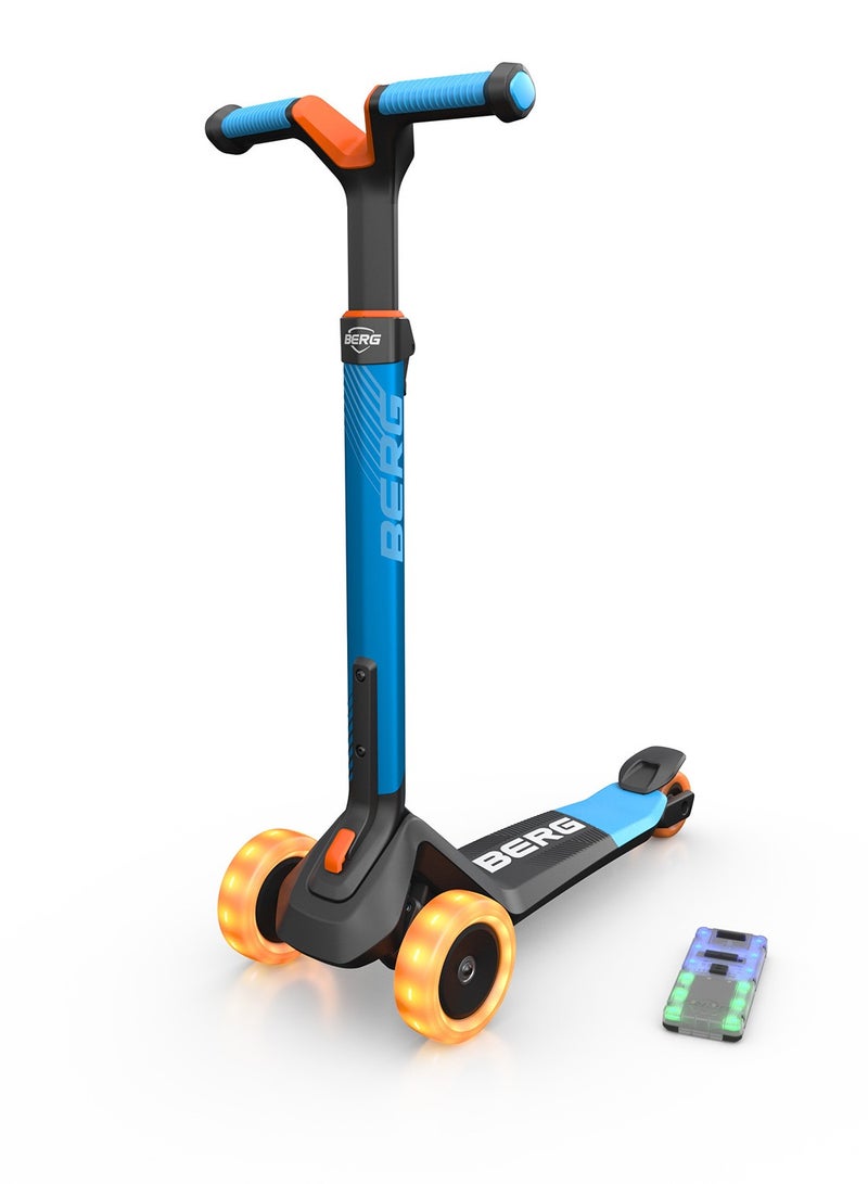 Berg BERG Nexo Foldable LED Scooter for Kids - Adjustable Handlebar, Non-Slip Deck, Light-Up Wheels - Ideal for Ages 2-12, Blue - Image 3