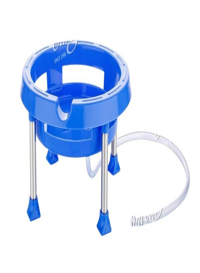 Makekartz.com Glister Stainless Steel Single Ring Matka Stand (Multicolour) - Image 1